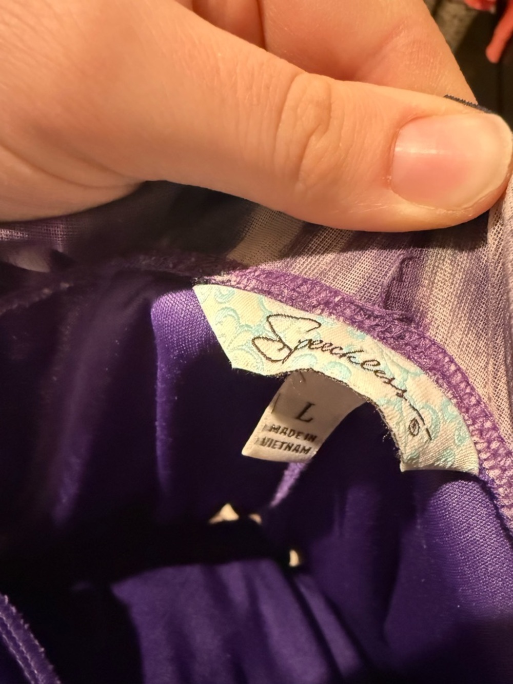 Speechless Purple and Black Strapless Ruffle Dress - Picture 3 of 3